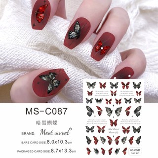 sticker dán móng hot hình bướm 3d