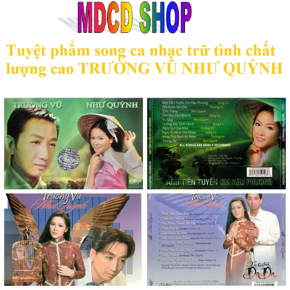 2 Đĩa CD Tuyệt phẩm Song Ca Nhạc Trữ Tình chất lượng cao - Phôi Phono Verbatim Bìa Màu