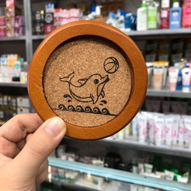 Đế lót ly gỗ hình tròn