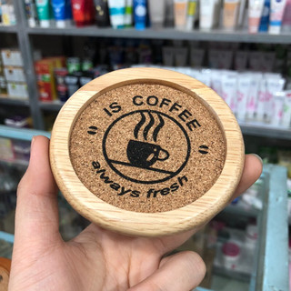 Đế lót ly gỗ hình tròn (giao ngẫu nhiên)