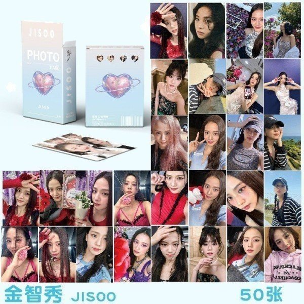 Hộp 50 tấm Blackpink hiệu ứng Hologram có hình cả nhóm và hình các thành viên
