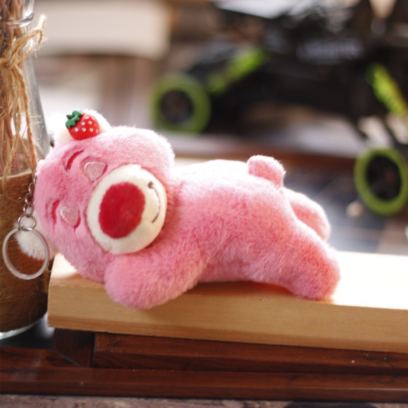 Gấu Bông Mini Móc Khóa 14cm Lotso , Vải Mềm Mịn Quà Tặng Dễ Thương MEILI STORE