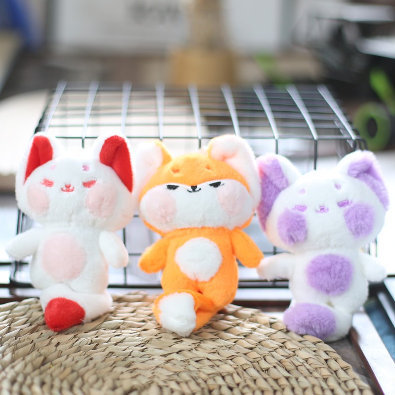 Gấu Bông Mini Móc Khóa 13-15cm Hồ Ly, Vải Mềm Mịn Quà Tặng Dễ Thương MEILI STORE