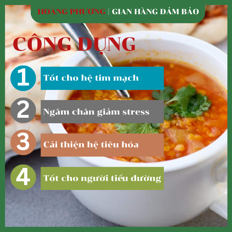 Đậu Lăng Đỏ Hữu Cơ 500G Canada Không Biến Đổi Gen Hạt Dinh Dưỡng Hoàng Phương