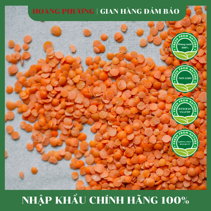 Đậu Lăng Đỏ Hữu Cơ 500G Canada Không Biến Đổi Gen Hạt Dinh Dưỡng Hoàng Phương