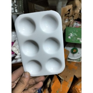 khay đựng màu 6 ô  bóng