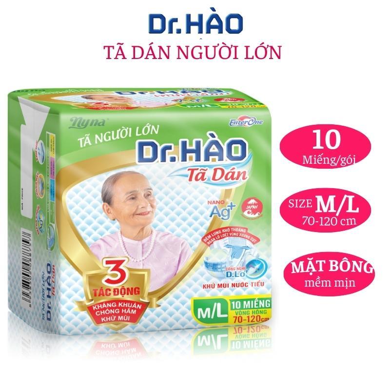 Tã dán người lớn enterone DR. HÀO Size M/L gói 10 Miếng