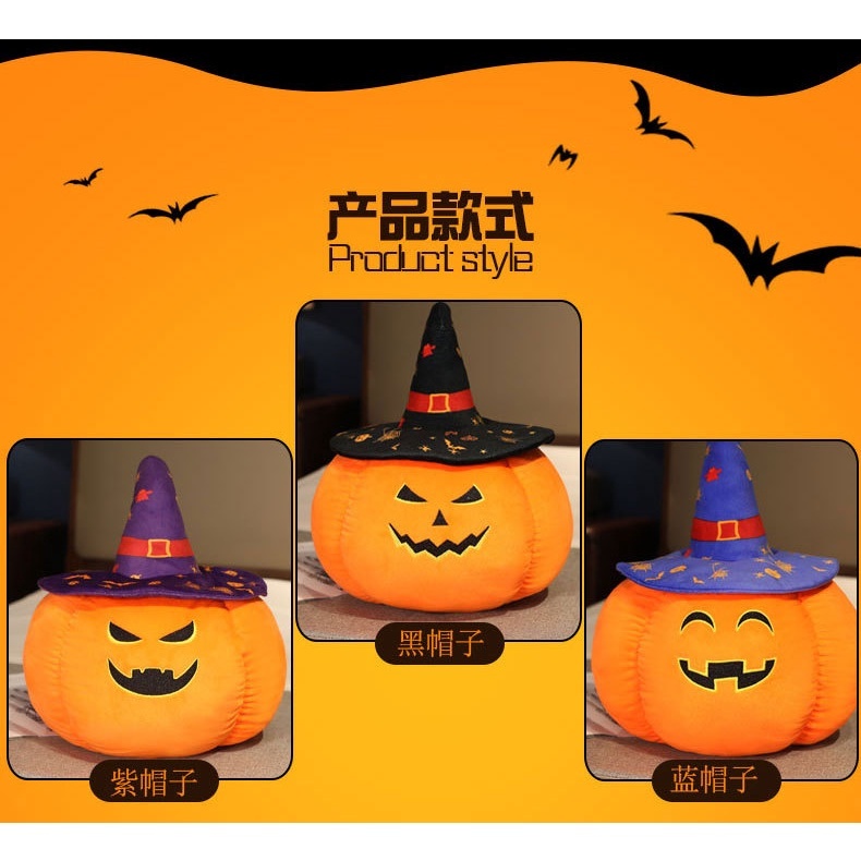 Quả Bí Ngô Nhồi Bông 45/ 50Cm Trang Trí Halloween