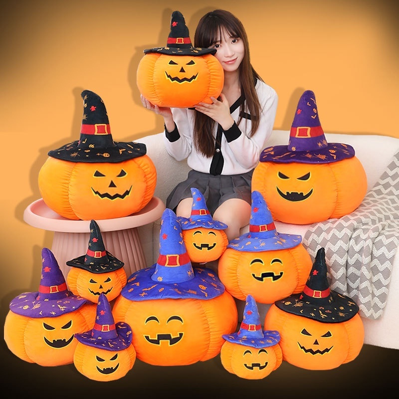 Quả Bí Ngô Nhồi Bông 45/ 50Cm Trang Trí Halloween