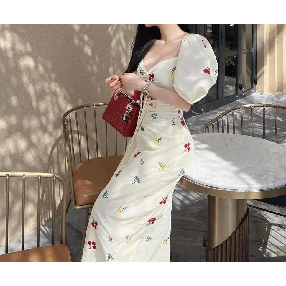 Váy đầm bigsize nữ dự tiệc đi chơi sang chảnh kiểu rút dây maxi thuynguyenbigsize 50 - 90 kg