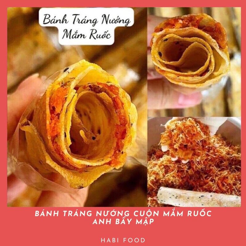 Bánh Tráng Nướng Cuộn Mắm Ruốc Siêu Ngon