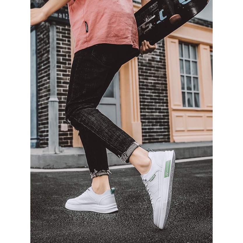 Giày da thời trang nam cao cấp Men Shoes, đế độn tăng chiều cao, siêu nhẹ, siêu êm