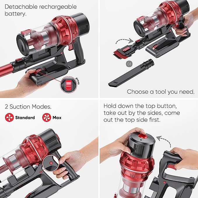 Máy Hút Bụi Không Dây Cao Cấp Cầm Tay Pin Sạc Mini Siêu Mạnh Gia Đình Giường Đệm Sofa Máy Hút Bụi Ô Tô