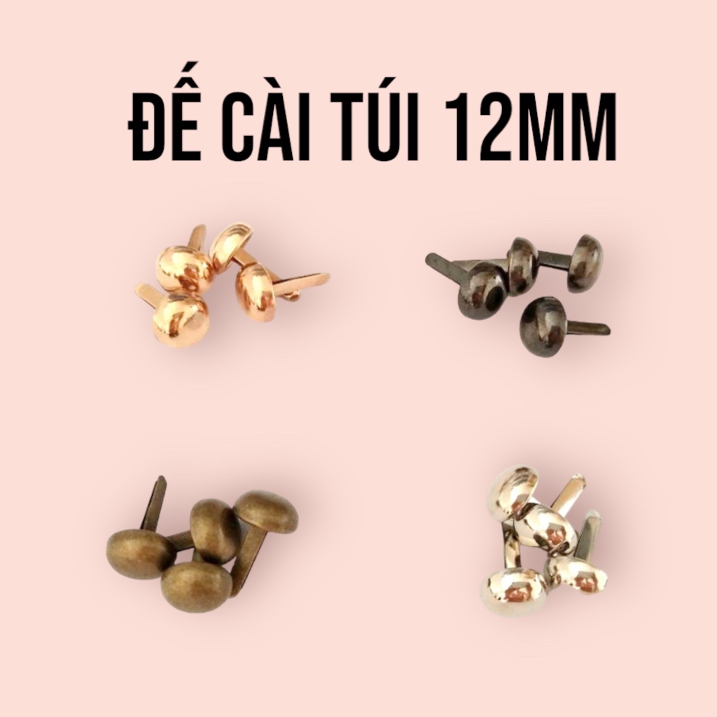 Đế cài túi 12mm ( 1 bộ 4 cái)