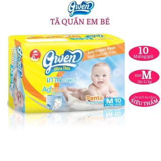 Tã quần Gwen size M 10 miếng. Bỉm siêu thấm.Tả quan siêu mềm, khô thoáng, chống hăm, khử mùi