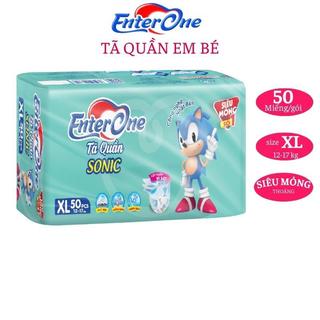 Tã quần EnterOne size XL 50 miếng. Bỉm quần siêu mỏng size XL cho bé từ 12 đến 17kg.Tả quần siêu thấm khô thoáng mềm mại