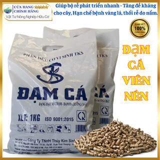 1 kg phân hữu cơ vi sinh đạm cá dạng viên dưỡng rễ, tơi xốp đất, ngừa nấm thối rễ