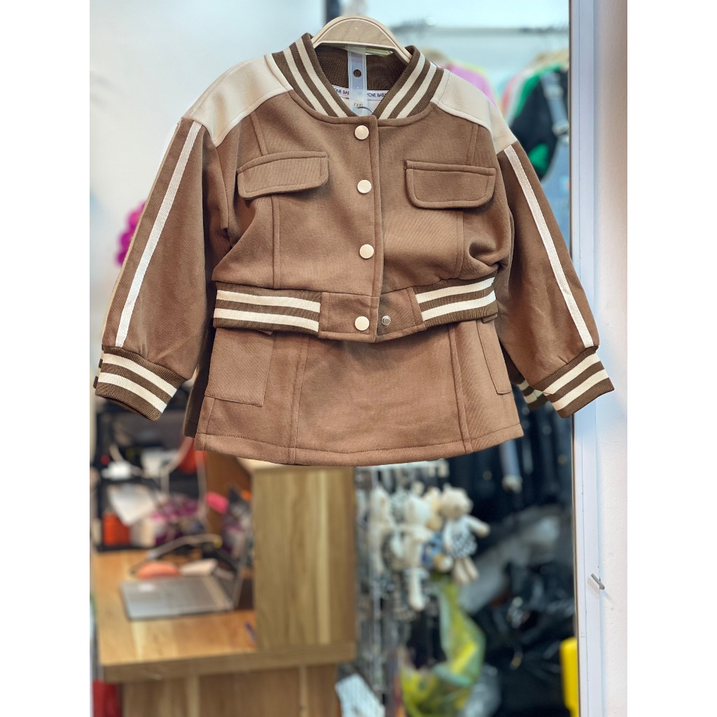 Set váy nâu bé gái 55007  SGD311