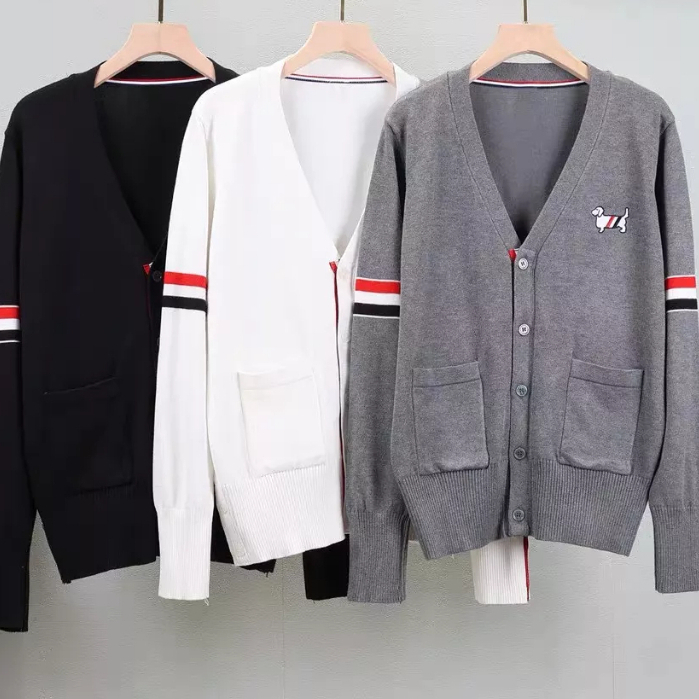 Áo Khoác Cardigan Len Thom 3 Vạch Hàng Quảng Châu Cao Cấp