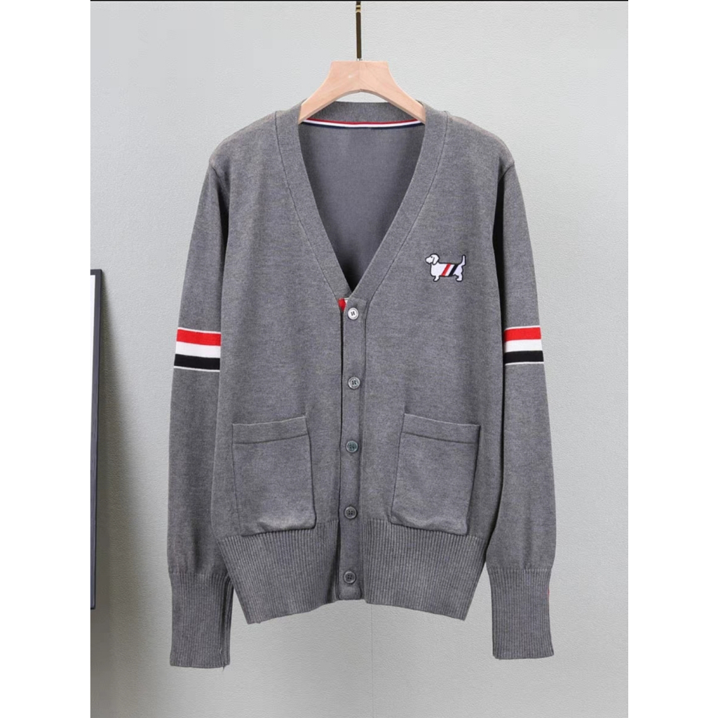 Áo Khoác Cardigan Len Thom 3 Vạch Hàng Quảng Châu Cao Cấp