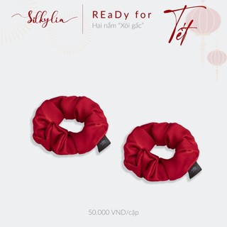 [Silkylia] Cột tóc lụa tơ tằm Việt Nam size S