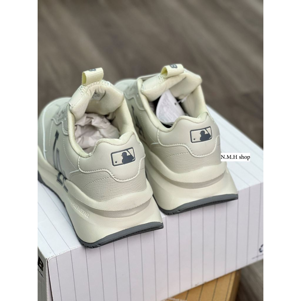 Full Box + Tặng Kèm Tất | Giày Sneaker MLB RUNNER LA Xám - NY ĐEN ĐẾ NÂU - MBLS 003 chunky kem NY