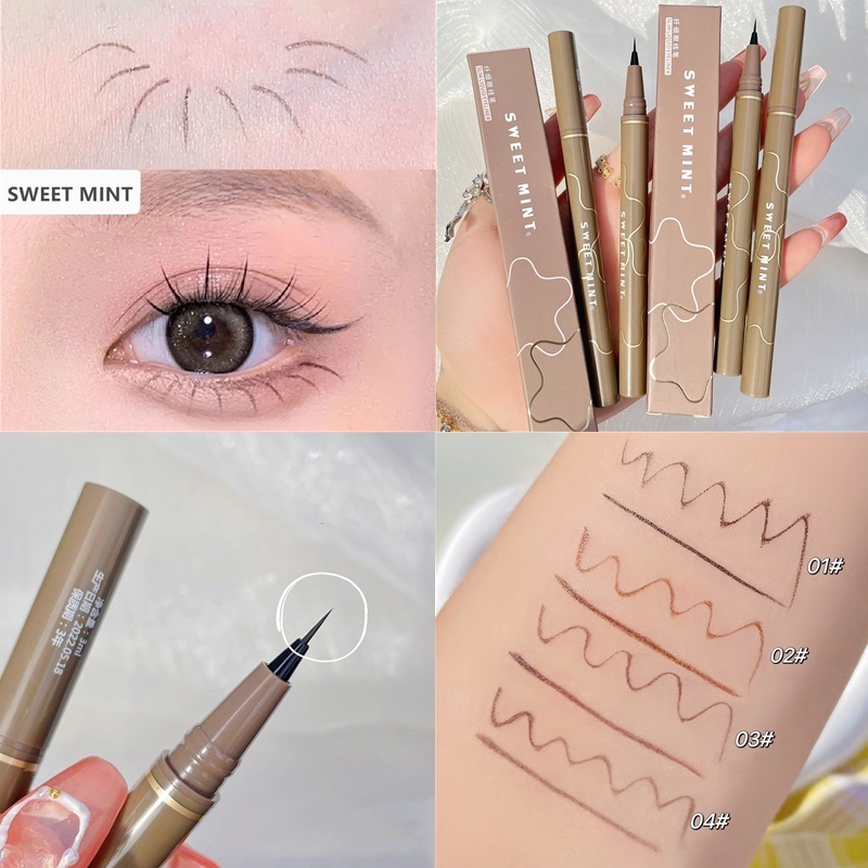 Bút Kẻ Mắt Nước SWEET MINT phong cách Hàn Quốc chống thấm nước lâu phai lên màu chuẩn