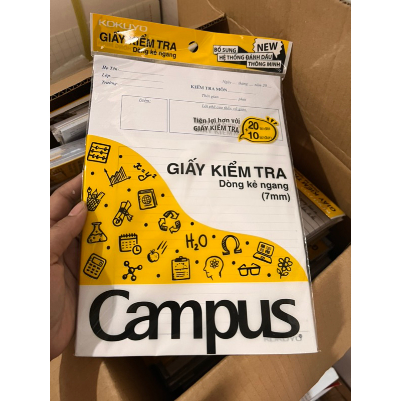 Giấy kiểm tra campus hàng chất lượng cao COMBO 3 tệp