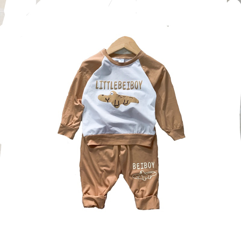 Bộ thu đông bé trai chất liệu cotton đẹp mềm mịn cho bé10-35kg