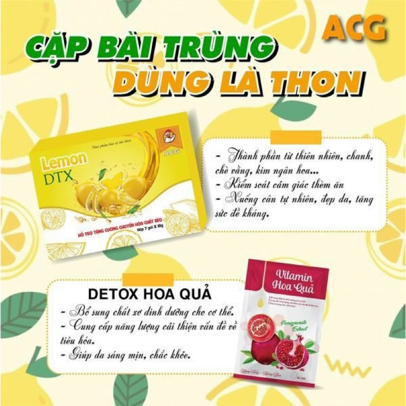 TẶNG DETOX - Giảm Cân ACG Vị Chanh