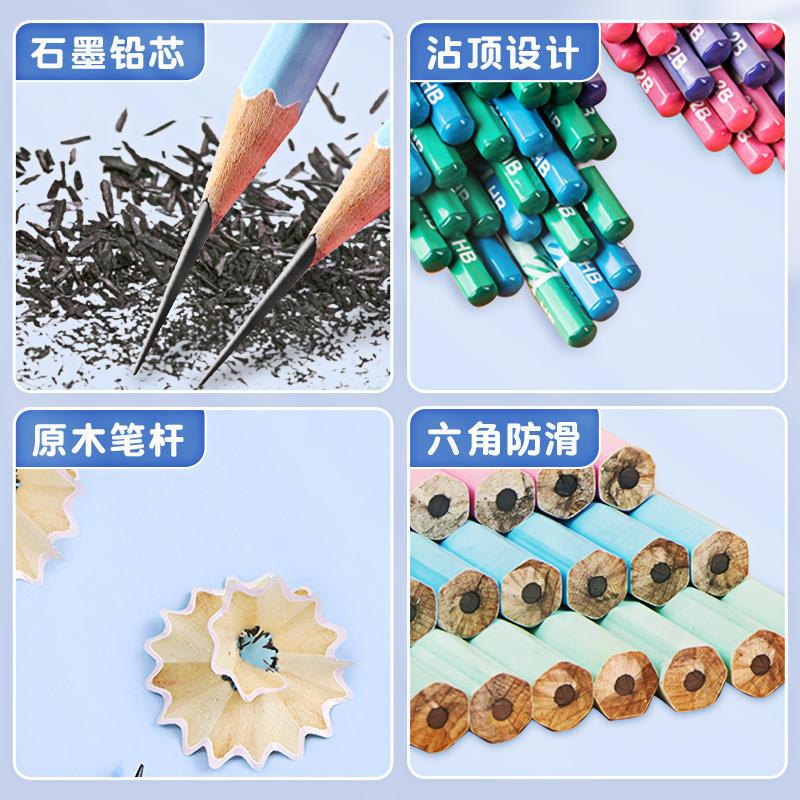 Bút Chì Deli S928 S929 6 Cạnh Dạng Hộp Tròn HB/2B Cao Cấp Đa Sắc Màu Văn Phòng Phẩm Uy Tín