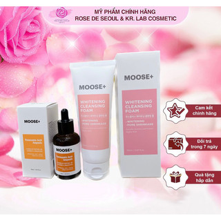 Combo serum nám moose+ và sữa rửa mặt moose + hạn 2026