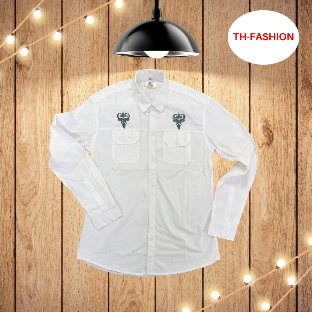 Áo sơ mi kiểu dáng basic TH chất vải kaki cao cấp, form slimfit thoáng mát