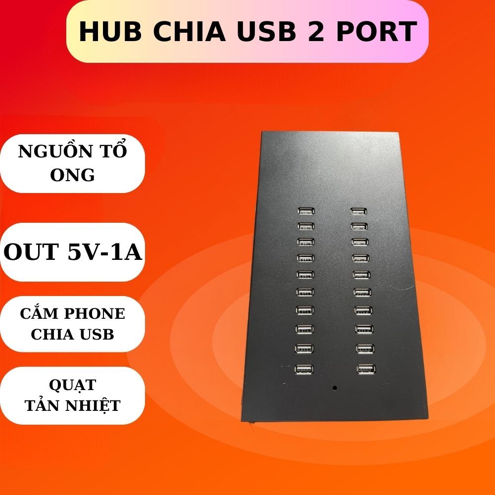 Bộ Hub usb 20 cổng 300W , sạc điện thoại , cắm phone. chia cổng usb
