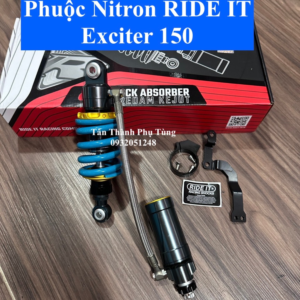 Phuộc NItron RIDE IT chính hãng : Exciter 150, Winner, Raider FI bình dầu xoay 360 độ
