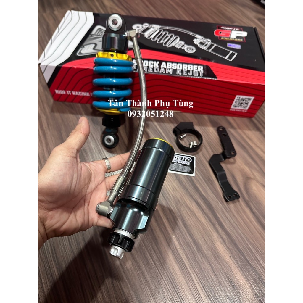 Phuộc NItron RIDE IT chính hãng : Exciter 150, Winner, Raider FI bình dầu xoay 360 độ