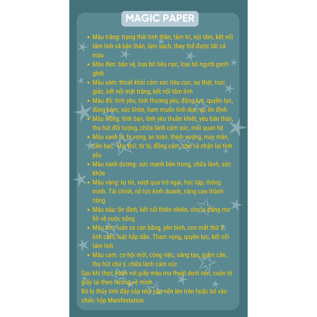 Giấy màu ma thuật  -magic paper thực hành luật hấp dẫn Hà Lynn