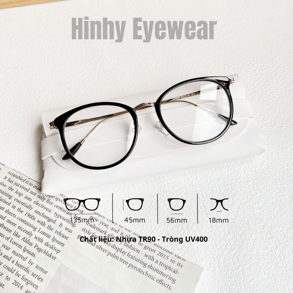 Gọng Kính Trứng Giả Cận Di.or Kim Loại Mảnh Nhẹ Cao Cấp Thời Trang Nam Nữ [Tặng kèm hộp kính và khăn lau]
