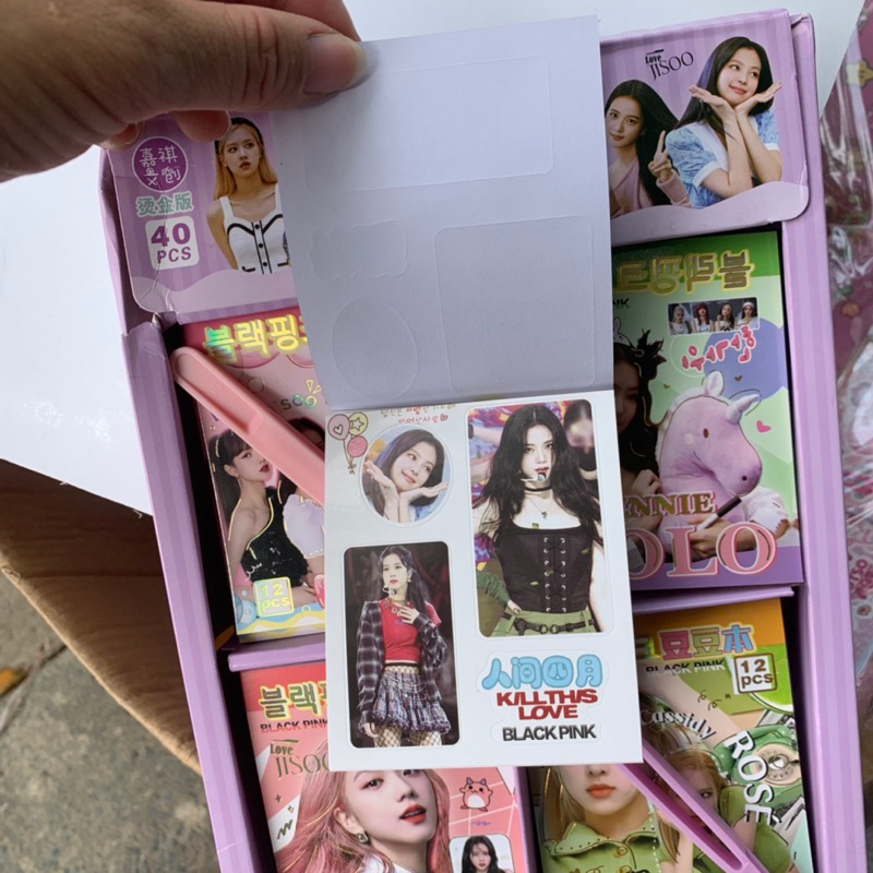 Khay 40 quyển Sticker Black Pink