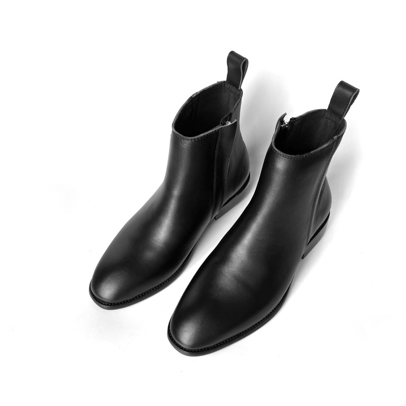 Giày nam Chelsea Zip boot TEFOSS HN606 có khóa kéo, đế gỗ 3cm khâu chắc chắn size 38-44
