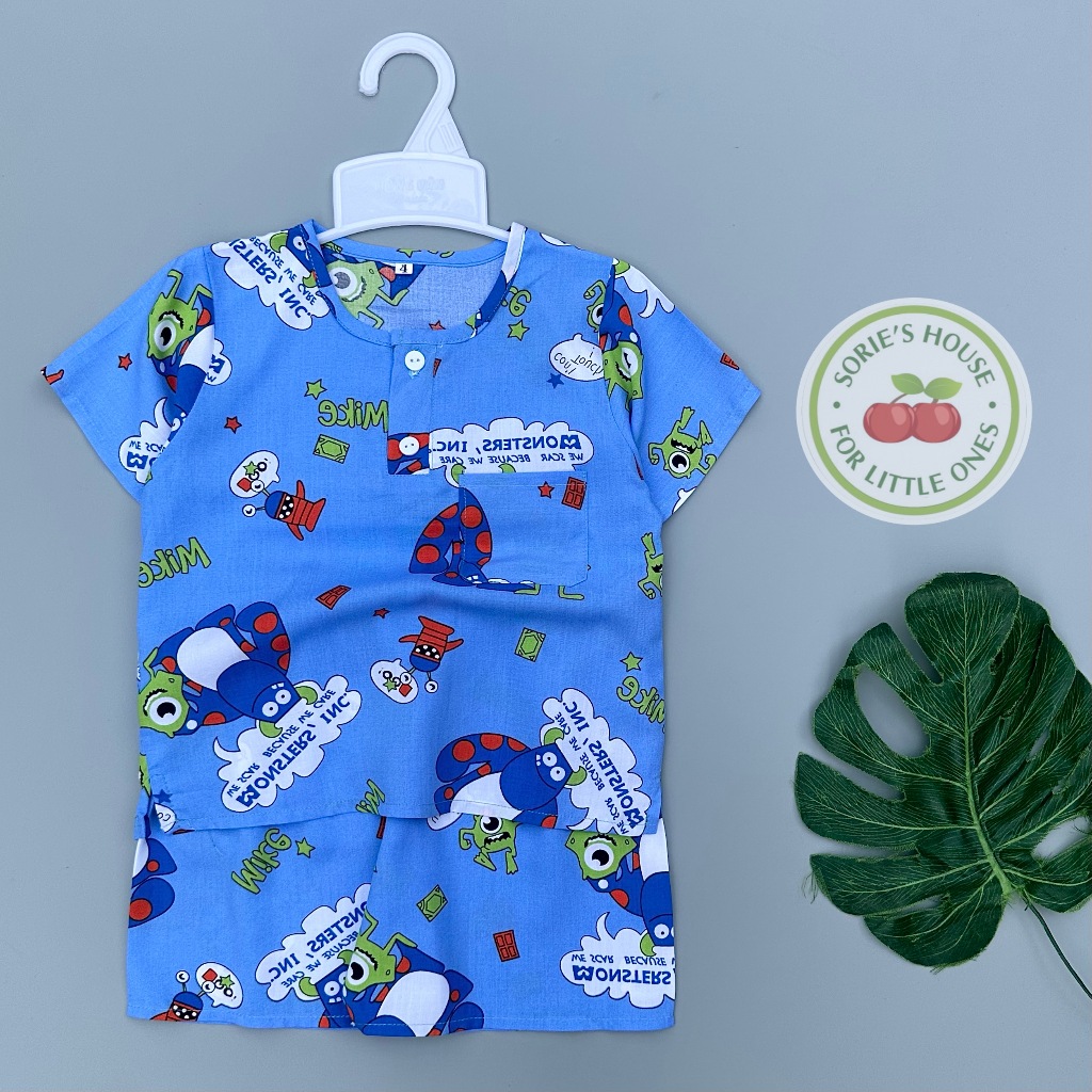 Bộ tole/lanh đùi cài trước bé trai