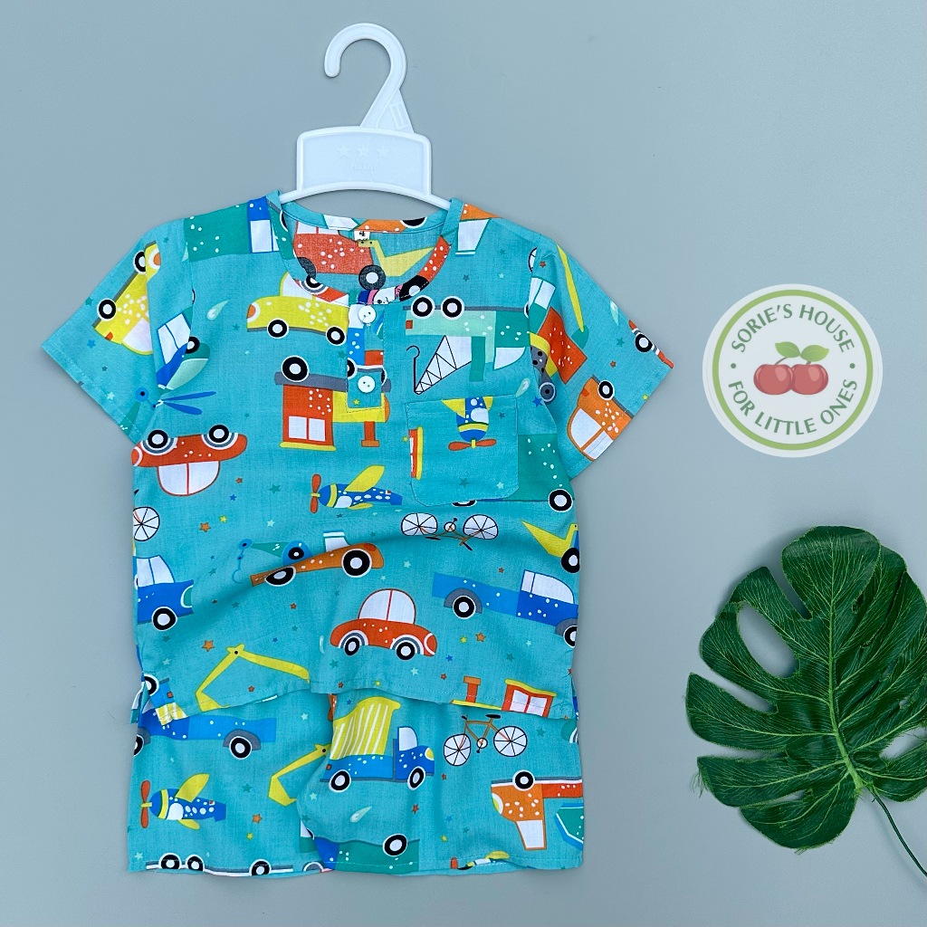 Bộ tole/lanh đùi cài trước bé trai