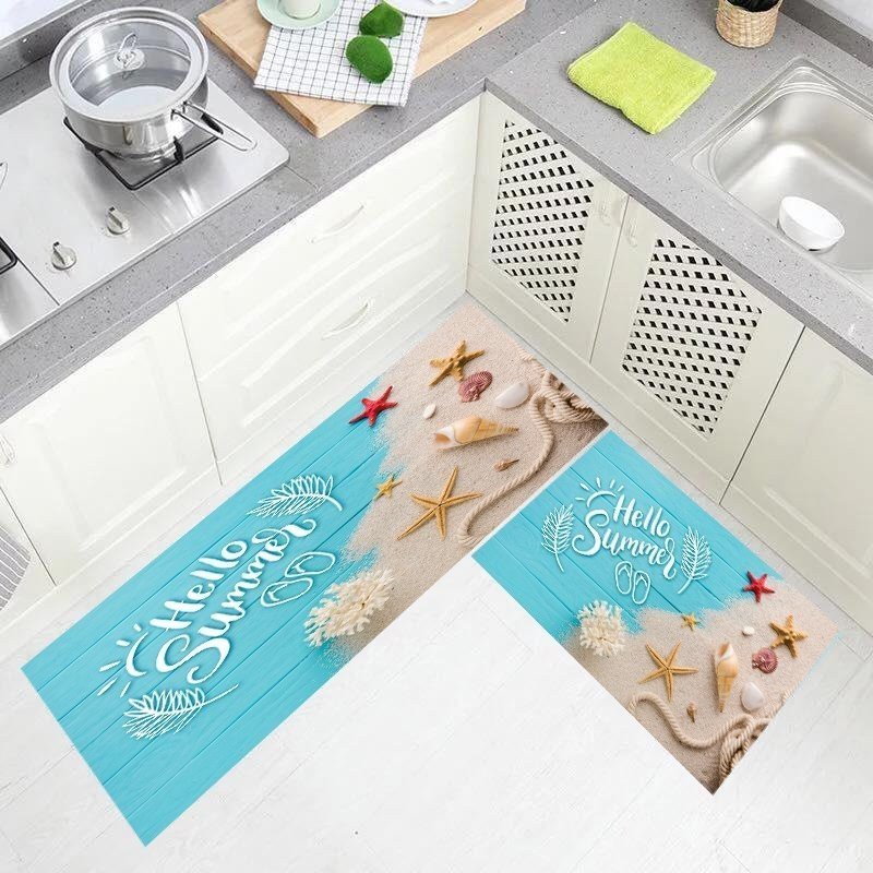 Thảm Lau Chân Nhà Bếp Bộ 2 Món Chống Trơn