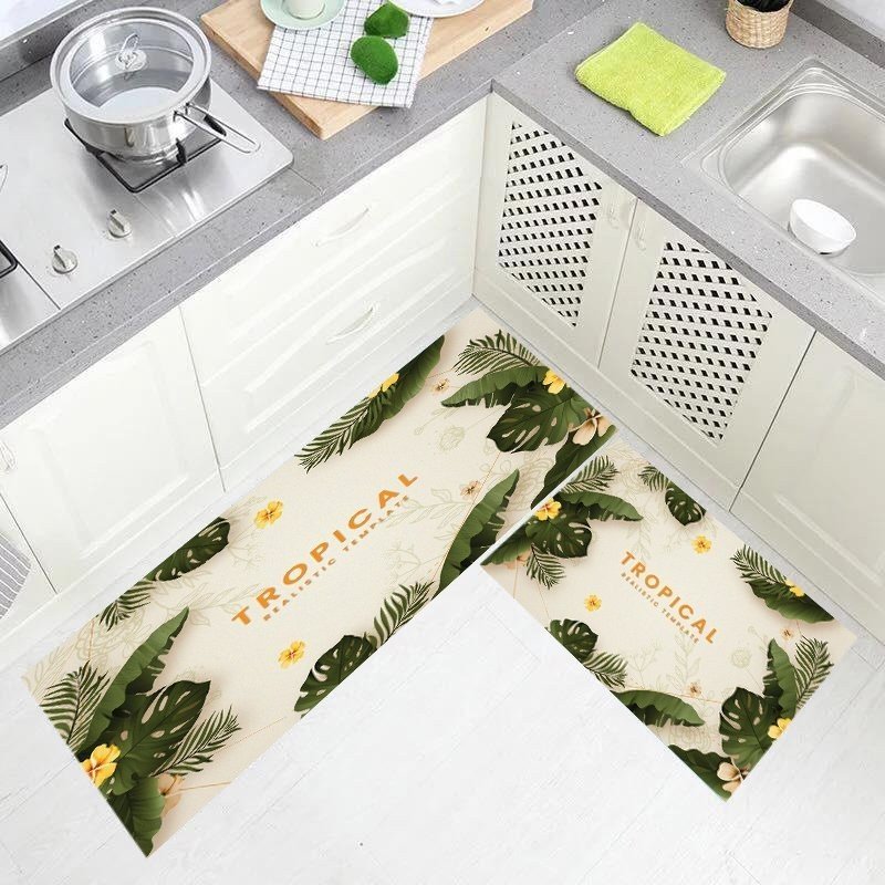 Thảm Lau Chân Nhà Bếp Bộ 2 Món Chống Trơn