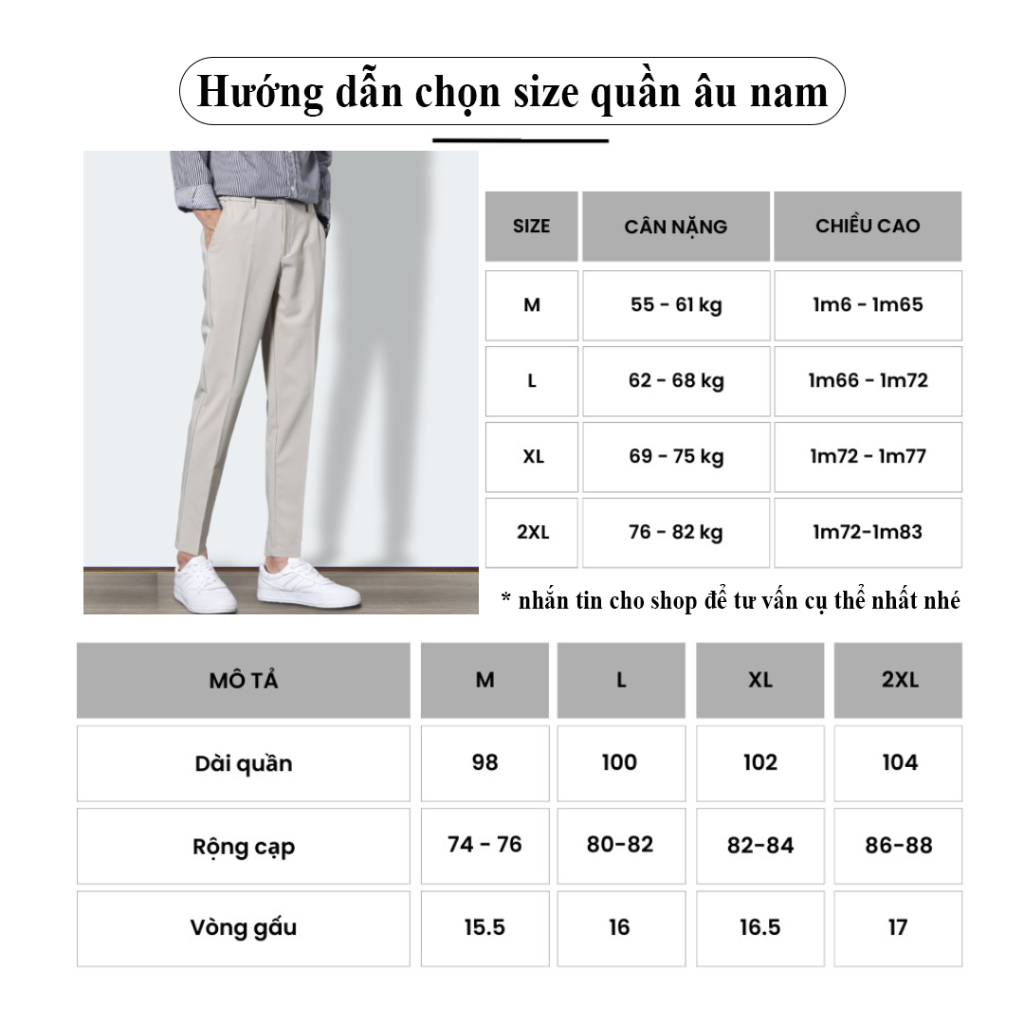 Quần Âu Nam Cao Cấp Vicenzo Form Đứng Trẻ Trung, Quần Tây Nam Cạp Quần Co Giãn