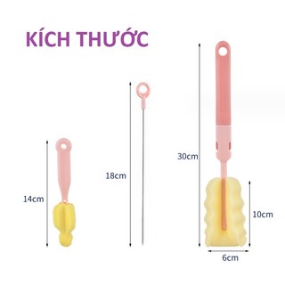 BỘ 3 MÓN CỌ RỬA BÌNH SỮA MINKBABY