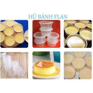50 Hũ nhựa dùng làm bánh flan kèm nắp 80ml