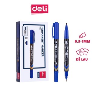 Bút lông dầu 2 đầu deli u104 / bút dạ kính / bút đi nét 2 đầu