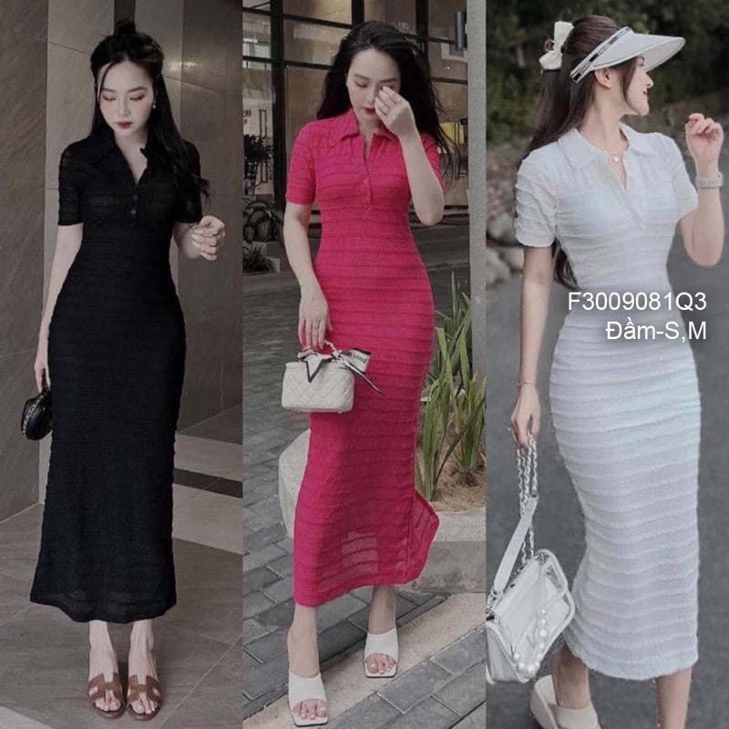 Đầm chữ A cổ bẻ phối bèo tầng sang trọng VIENS STORE