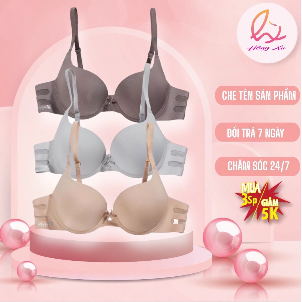 Áo ngực có gọng thái BAQIYA Thông Hơi Không hằn viền Mã K91 su đúc đệm 2,5cm nâng đẩy tự nhiên[Hồng 